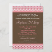 5x7 Roze Sweetheat PolkaDot Verjaardag Uitnodiging (Voorkant)