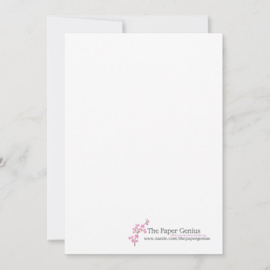 5x7 Roze Zebra Print Quinceanera 15 Uitnodiging (Achterkant)