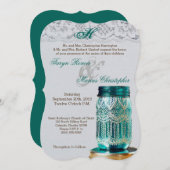 5x7 Rustic Country Mason Jar bruiloft uitnodiging (Voorkant / Achterkant)