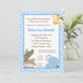 5x7 Safari Oerwoud ZooAnimal Baby shower Uitnodigi Kaart (Staand voorkant)