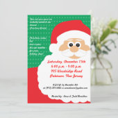 5x7 Santas Beard Chirstmas Uitnodiging (Staand voorkant)