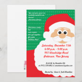 5x7 Santas Beard Chirstmas Uitnodiging (Voorkant / Achterkant)