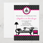 5x7 Sassy Furniture Sweet 16 Birthday Invitation Kaart (Voorkant / Achterkant)