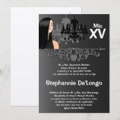 5x7 Sassy Girl Quinceanera Verjaardag Uitnodiging (Voorkant / Achterkant)