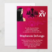 5x7 Sassy Girl Quinceanera Verjaardag Uitnodiging (Voorkant / Achterkant)