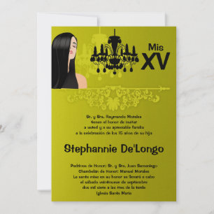 5x7 Sassy Girl Quinceanera Verjaardag Uitnodiging