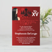 5x7 Sassy Girl Quinceanera Verjaardag Uitnodiging (Staand voorkant)