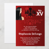 5x7 Sassy Girl Quinceanera Verjaardag Uitnodiging (Voorkant / Achterkant)