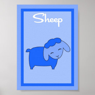 5x7 Schaapschuur Yard Jongens Wall Art Poster