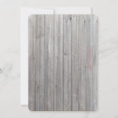 5x7 schuur hout diamant lint bruiloft uitnodiging (Achterkant)