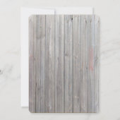 5x7 schuur hout diamant lint bruiloft uitnodiging (Achterkant)