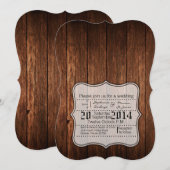 5x7 schuur hout land rustieke bruiloft uitnodiging (Voorkant / Achterkant)