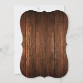 5x7 schuur hout land rustieke bruiloft uitnodiging (Achterkant)