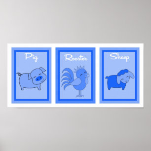 5x7 Schuur Yard Boys Wall Art Collectie Poster