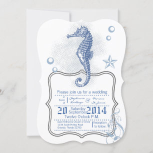 5x7 Seahorse Zee Ocean Beach Weddenschap Kaart