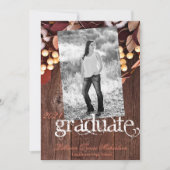 5x7 Senior Aankondiging Katoen Tak op Donker Hout (Voorkant)