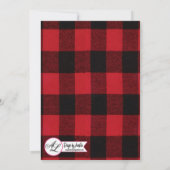 5x7 Senior Aankondiging Red Buffalo Plaid Beer BLA (Achterkant)