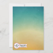 5x7 Senior Aankondiging Strand Zonsondergang Palm (Achterkant)