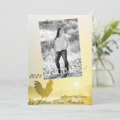 5x7 Senior Aankondiging Sunny Morning Boerderij La (Staand voorkant)