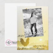 5x7 Senior Aankondiging Sunny Morning Boerderij La (Voorkant / Achterkant)