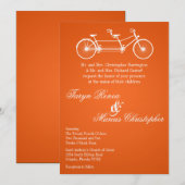 5x7 Sinaasappel Dubbele Fiets Uitnodiging (Voorkant / Achterkant)