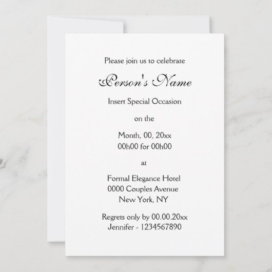 5x7 sjabloon uitnodigingen (Achterkant)