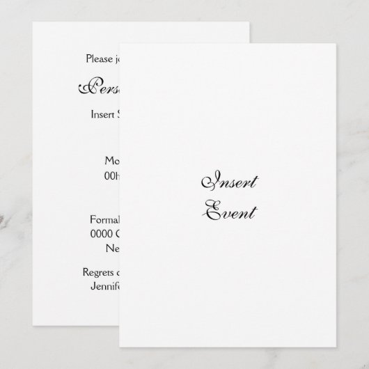 5x7 sjabloon uitnodigingen (Voorkant / Achterkant)