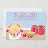 5x7 Slumber Party Birthday Invite Kaart (Voorkant)