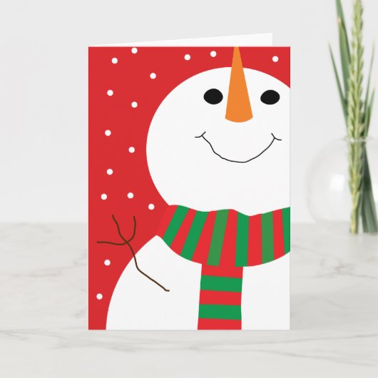5x7 sneeuwman feestdagen kaart (Voorkant)
