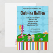 5x7 Snoep Land Ice Cream Baby shower Uitnodiging (Voorkant / Achterkant)