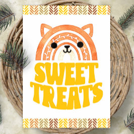 5x7 snoepjes Boho Woodland Fox Verjaardags Dessert Poster