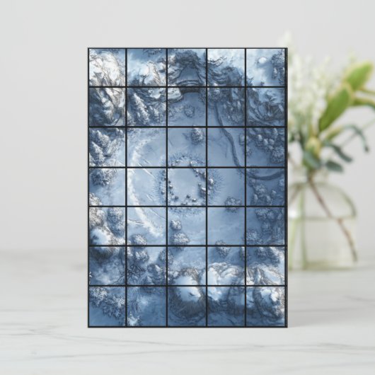 5x7 SnowPit Paper Gridmap Kaart (Staand voorkant)
