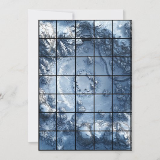 5x7 SnowPit Paper Gridmap Kaart (Achterkant)