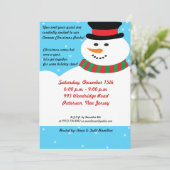 5x7 Snowy Snowman Uitnodiging (Staand voorkant)