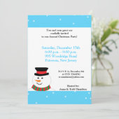 5x7 Snowy Snowman Uitnodiging (Staand voorkant)