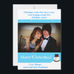 5x7 Snowy Snowman Uitnodiging<br><div class="desc">Deze uitnodigingen voor Sized Kerstparty zijn zowel trendy als chic. Het is bedrukt op vloeiend,  levendig,  matte papier van 110 lb. Bevat 50% gerecycleerd materiaal. Ideaal voor uw meest formele uitnodigingen en gebeurtenisaankondigingen. Deze worden geleverd met standaard witte enveloppen.</div>