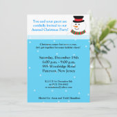 5x7 Snowy Snowman Uitnodiging (Staand voorkant)