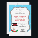 5x7 Snowy Snowman Uitnodiging<br><div class="desc">Deze uitnodiging van de Sized Winter Penguin met Kerstmis is zowel trendy als chic. Het is bedrukt op vloeiend,  levendig,  matte papier van 110 lb. Bevat 50% gerecycleerd materiaal. Ideaal voor uw meest formele uitnodigingen en gebeurtenisaankondigingen. Deze worden geleverd met standaard witte enveloppen.</div>