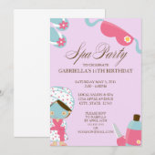 5x7 Spa Party Birthday Party Invitation Kaart (Voorkant / Achterkant)