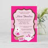 5x7 Spa retreat Pink Bachelorette Invitation Kaart (Staand voorkant)
