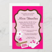 5x7 Spa retreat Pink Bachelorette Invitation Kaart (Voorkant / Achterkant)