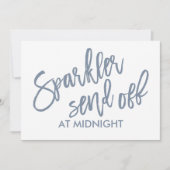 5X7 Sparkler Send-Off Sign-Brush (Dusty Blue) (Voorkant)