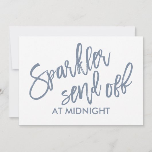 5X7 Sparkler Send-Off Sign-Brush (Dusty Blue) (Voorkant)
