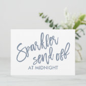 5X7 Sparkler Send-Off Sign-Brush (Dusty Blue) (Staand voorkant)