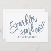 5X7 Sparkler Send-Off Sign-Brush (Dusty Blue) (Voorkant / Achterkant)