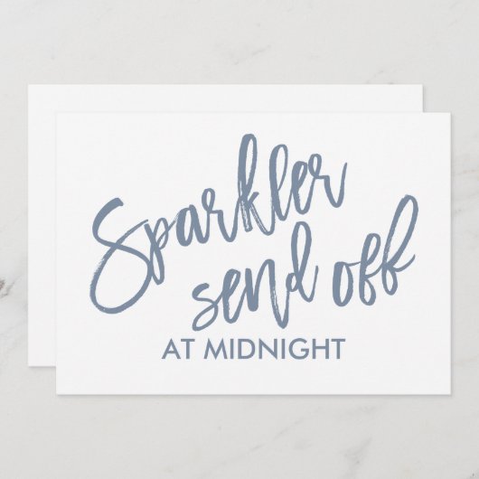 5X7 Sparkler Send-Off Sign-Brush (Dusty Blue) (Voorkant / Achterkant)