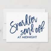 5X7 Sparkler Send-Off Sign-Brush Script (Navy) (Voorkant)