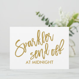 5X7 Sparkler Send Sign - EDITABLE KLEUR - Penseel