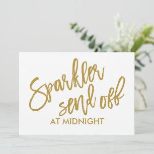 5X7 Sparkler Send Sign - EDITABLE KLEUR - Penseel