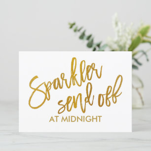 5X7 Sparkler Send Sign - Penseel Gold Foil